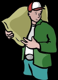 Image from Print Artist software, version 23, Bonus Graphics CD1. missing: ../jpgs/images-print-artist-drawings/CARRYING SACK 2.jpg